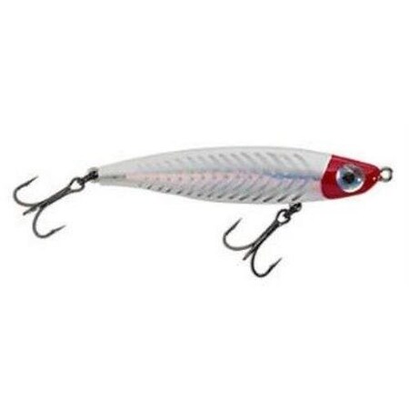 Mirrolure CEye Pro Series Suspending Twitchbait, 3 12, 12 Oz, 3D Eyes, Red HeadWhite Back BellySilver C20MR-11SB